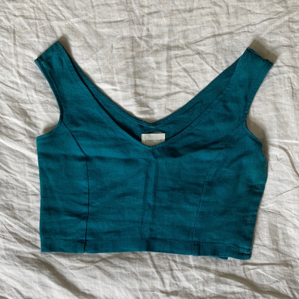 Paloma wool Tabule crop top teal 34